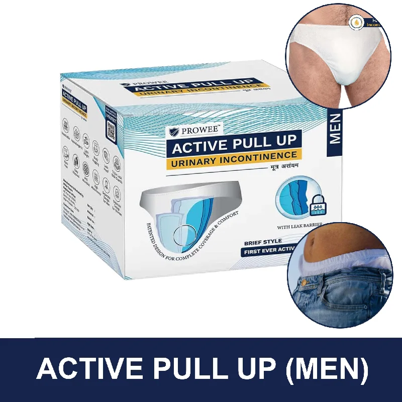 men's low-rise trunks-Better Than Adult Diaper, Men Active Pull Up with Leak Guard for Urinary Incontinence (Volume ), Microbe Protected. Prowee Active Pull Up (Men)