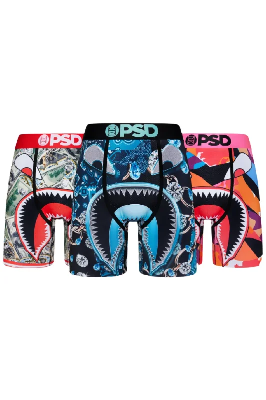 men's stretch underwear multipack-PSD Men's Warface Reckless 3 Pack 7" Boxer Brief