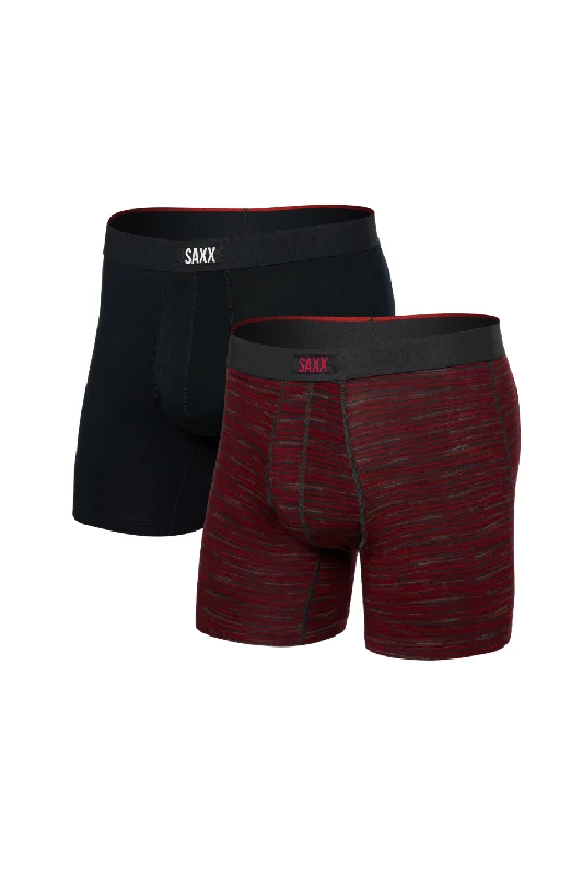 men's colorful underwear delivery-SAXX Men's 2 Pack Vibe Xtra Soft Comfort Boxer Brief Fly