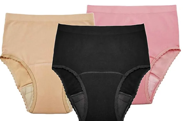 men's quick-dry underwear-Seamless Reusable Incontinence Panties-3 Pack