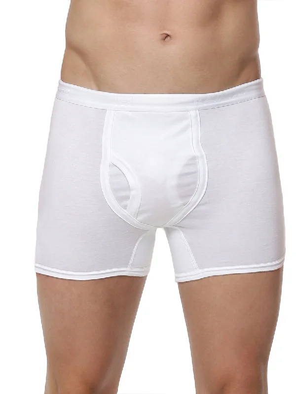 men's affordable underwear service-Soft Combed Fine Jersy White Trunk without Pocket Target (2PCs Pack)