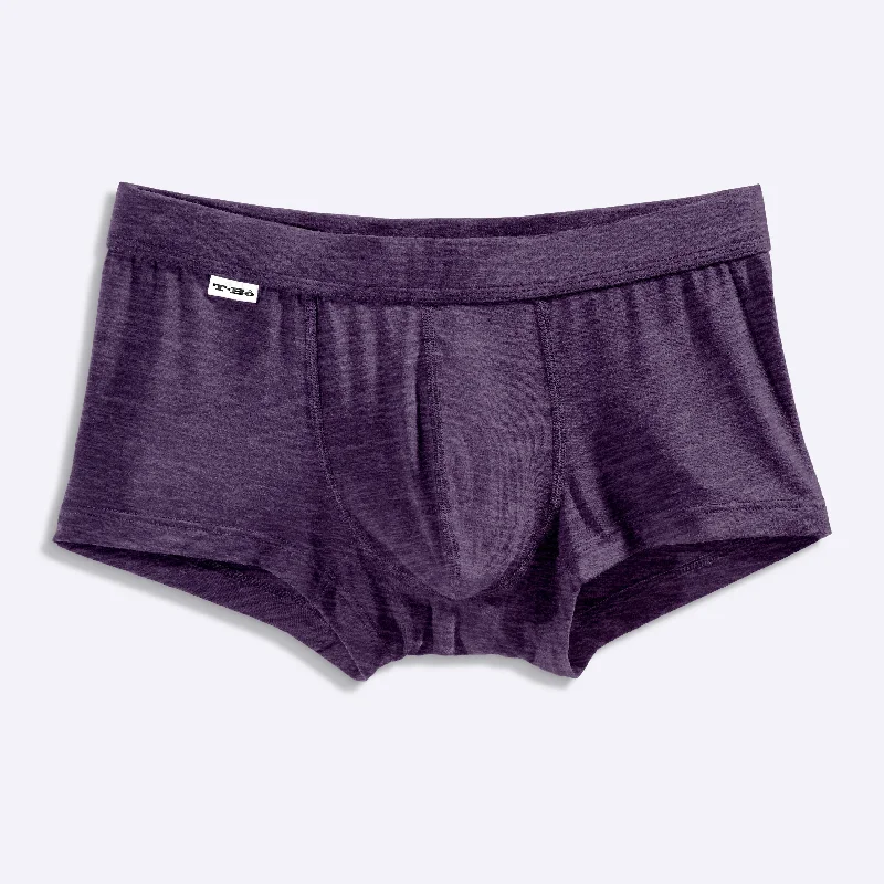 men's stretch underwear-The Acai Purple Heather Trunk