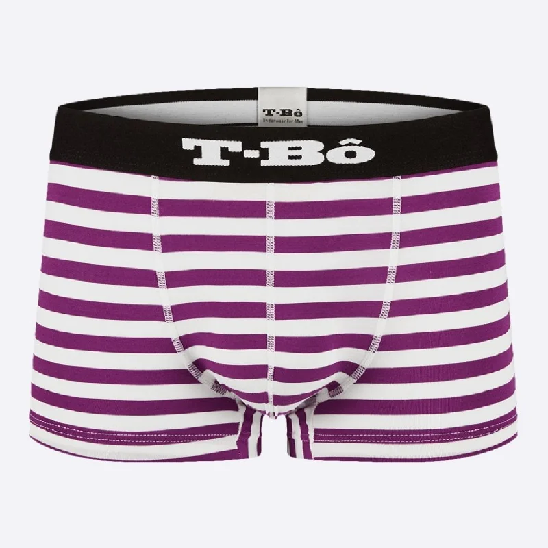 men's patterned underwear-The Ballsy Sparkling Grape Stripes Trunk