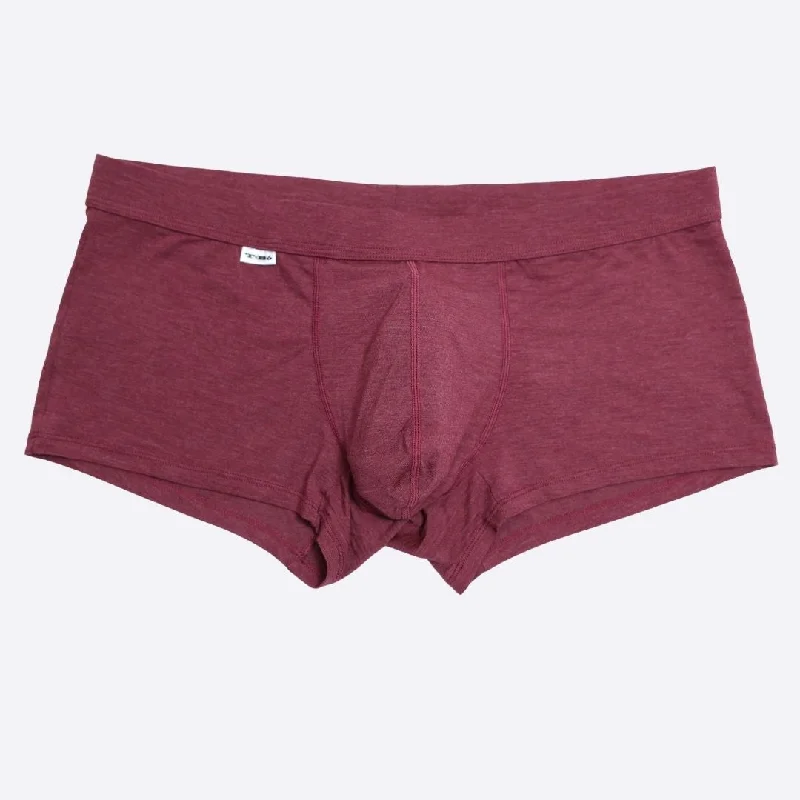 men's plus-size boxer shorts-The Burgundy Heather Trunk