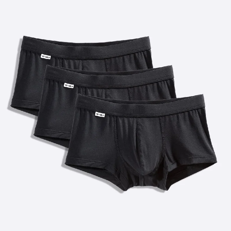 men's affordable underwear service-The TBô Black Trunk 3-Pack