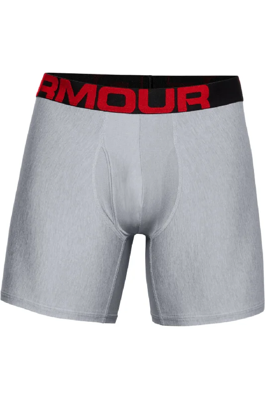 men's cotton underwear subscription-Under Armour 2 Pack Men's Tech 6" Boxerjock