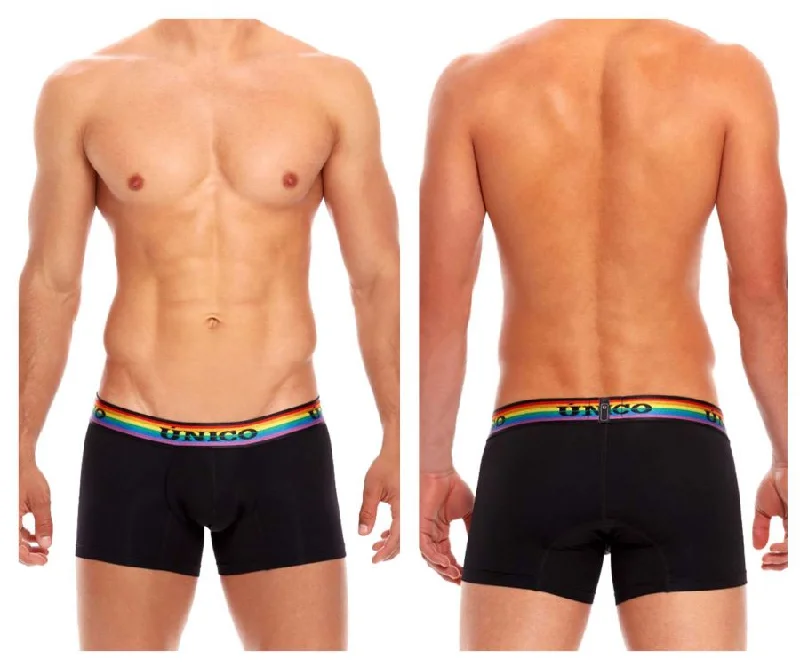 men's plain trunks-Unico 21050100102 Love Wins Trunks Color 99-Black