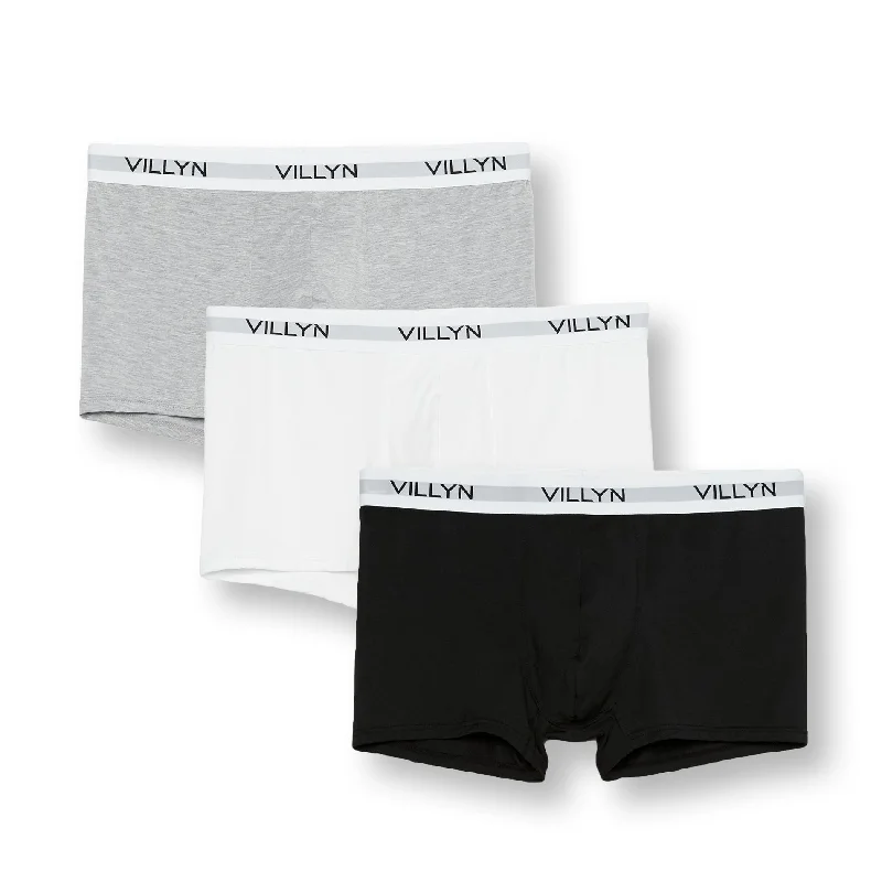 men's anti-slip trunks-VILLYN Origin 3-Pack Modal Boxer-Trunks