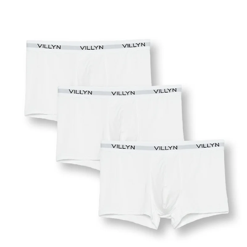 men's seamless trunks pack-VILLYN Origin 3 WHITE Modal Boxer-Trunks