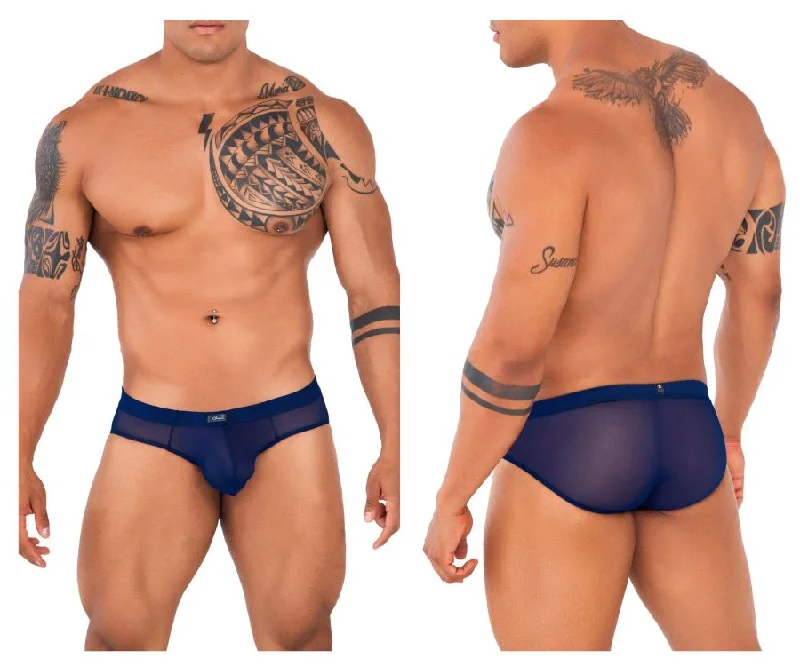 men's anti-slip boxer shorts for grip-Xtremen 91138 Mesh Briefs Color Dark Blue